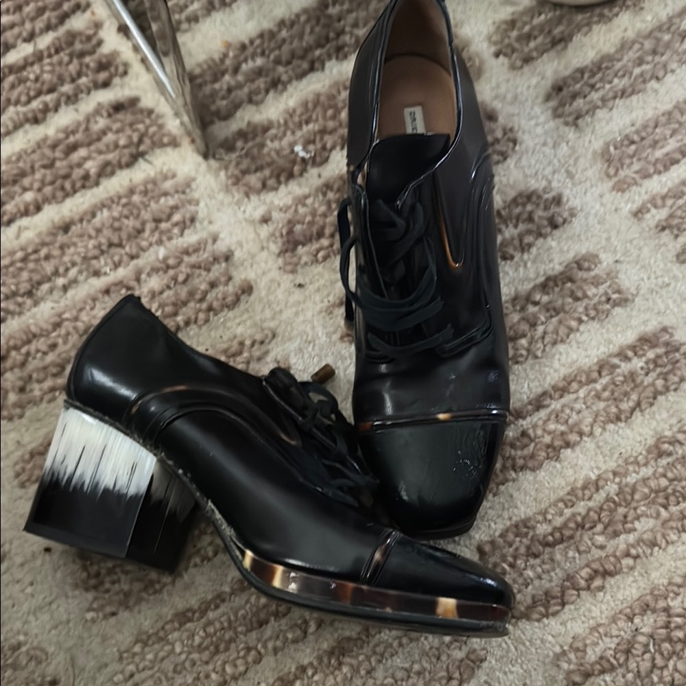 Dries Van Noten Black Leather Women's Shoes